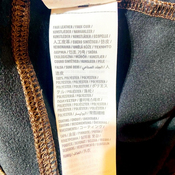 Abercrombie & Fitch Faux Brown Leather Leggings  Size Medium - Picture 6 of 6